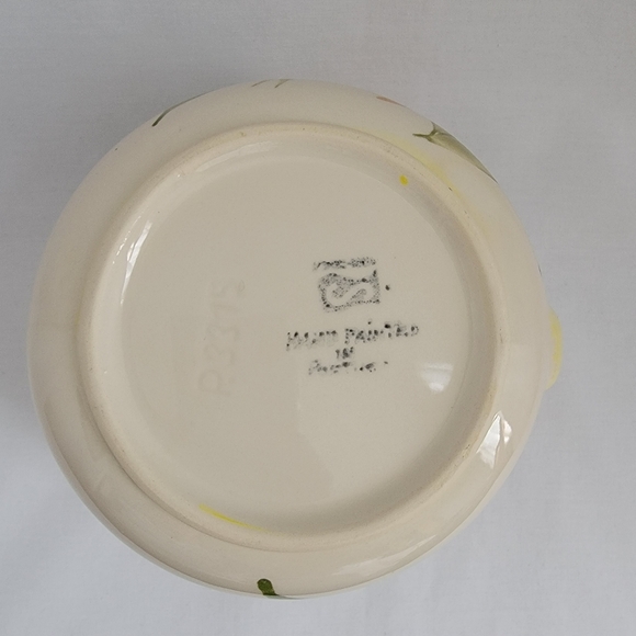 Vintage Secla Portugal Pottery Hand Painted Floral Pitcher P3315 - Picture 9 of 13